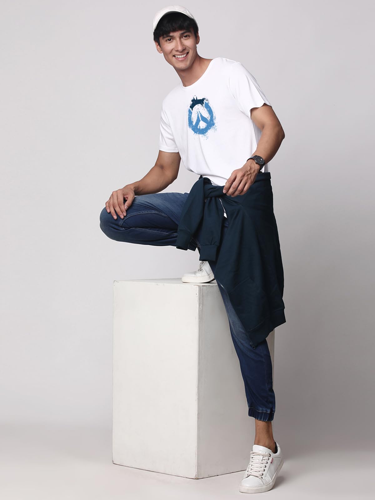ADRO Mens Printed T-Shirt for Men | R22-M-PC-WH