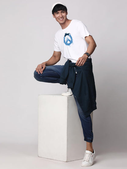 ADRO Mens Printed T-Shirt for Men | R22-M-PC-WH