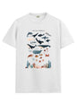 ADRO T Shirts for Boys & Girls || Ocean Sharks Printed T-Shirt || Ages 3-14 || 100% Cotton Round Neck Tshirt for Boys & Girls||K