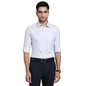 Turtle Men Giza Cotton Light Blue Self Design Regular Fit Formal Shirt