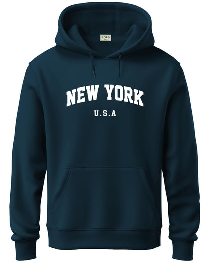 ADRO Men's Cotton Blend Neck Hooded Sweatshirt (H24-NEW)