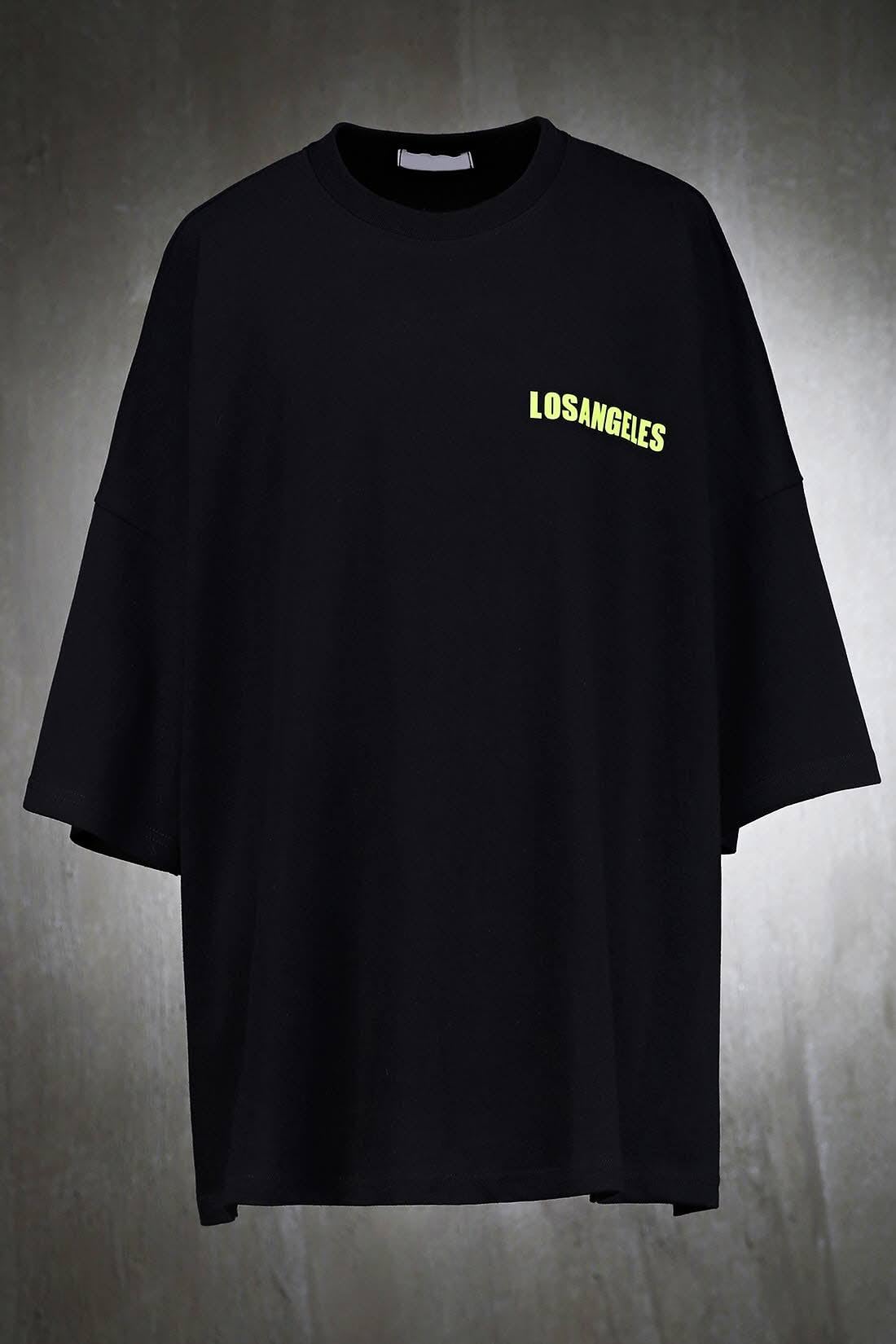 Thalasi MenS Cartoon Oversized Fit T-Shirt (Tts_668_Losangel_Black