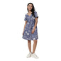Fabindia WomenS Cotton Blend Fit And Flare Knee-Length Dress (20074298_Purple