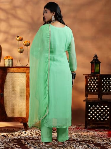 Libas WomenS Organza Kurta Set (27531