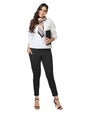 Lyra Cotton Strech Pencil Pant For Women | Mid-Waist | Fashionwear Black