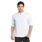 Turtle Men Cotton Lyolin Slim Fit Light Blue Solid Casual Kurta Shirt