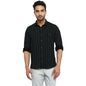 Turtle Men Black Cotton Printed Ultra Slim Fit Shirts