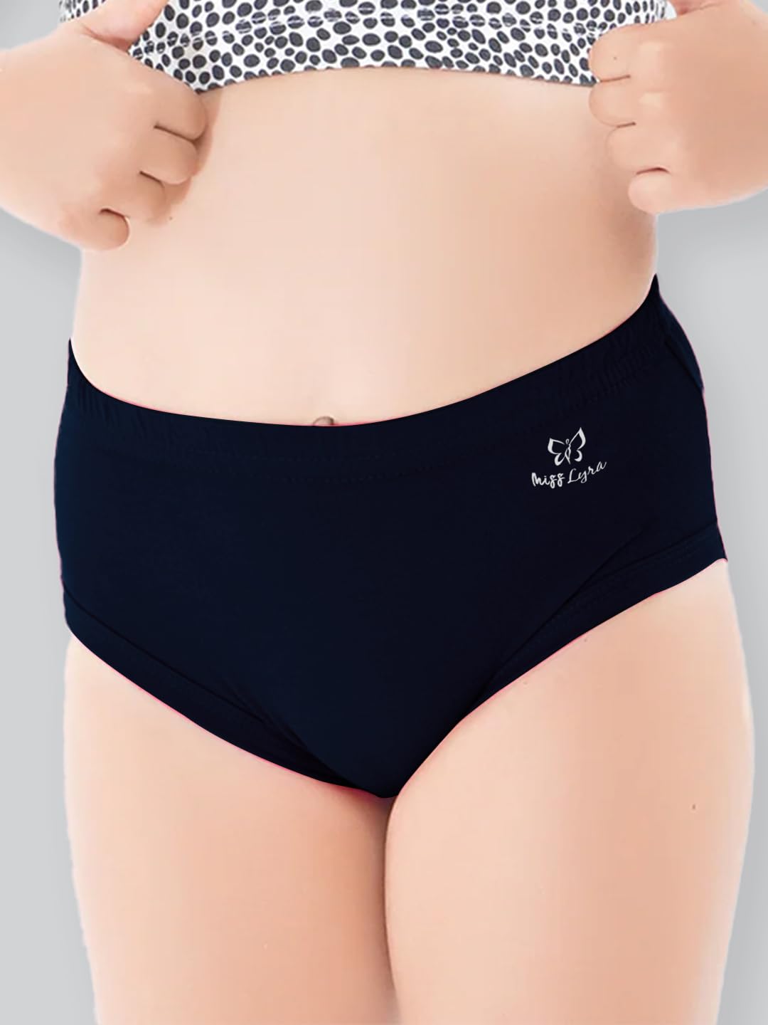 Lyra Cotton Assorted Solid Coloured Kids/Girls Panty | Hipstar Pack Of 12