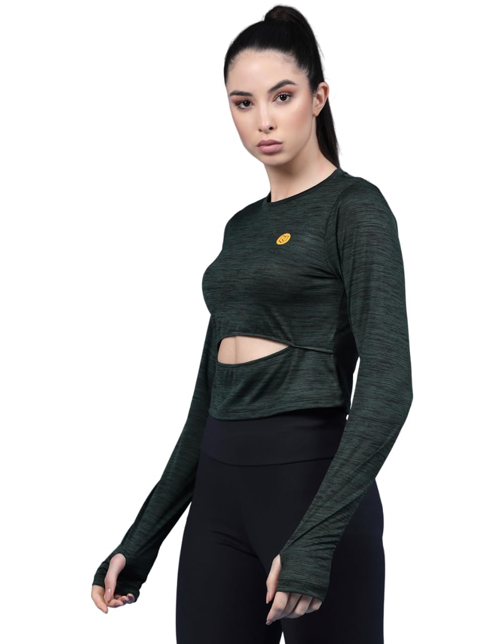 Rigo Round Neck Activewear Top for Women | Comfort Fit Stylish Active T-Shirt for Girls | Gym/Sports Wear Tees & Workout Tops