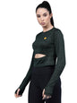 Rigo Round Neck Activewear Top for Women | Comfort Fit Stylish Active T-Shirt for Girls | Gym/Sports Wear Tees & Workout Tops