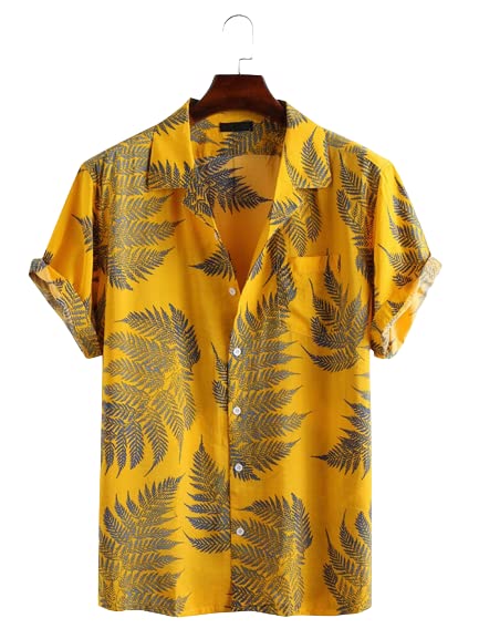 LookMark Mens Cotton Blend Casual Beach Wear Shirts | Stylish Printed Shirts for Men | Comfortable Summer Wear | Party, Vacatio