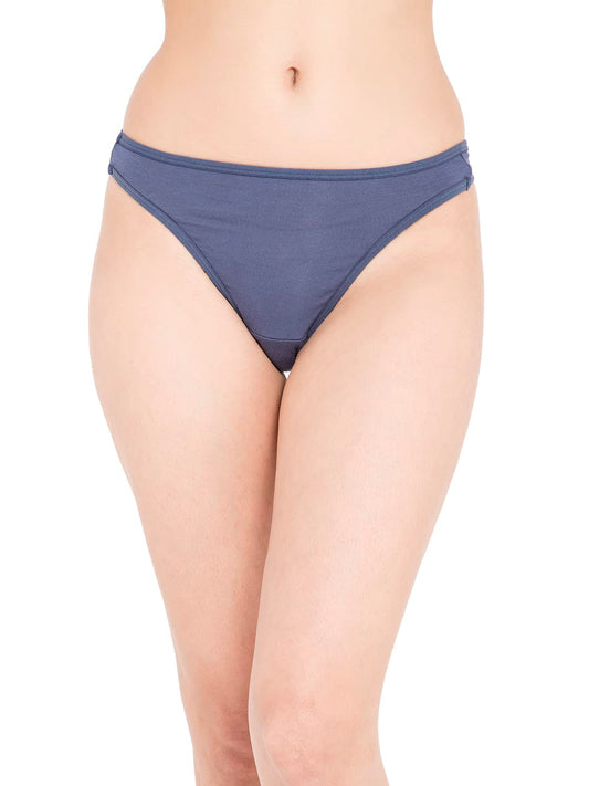 Clovia Womens ViscoseLow Waist Thong (PN1155A05_Grey_L)