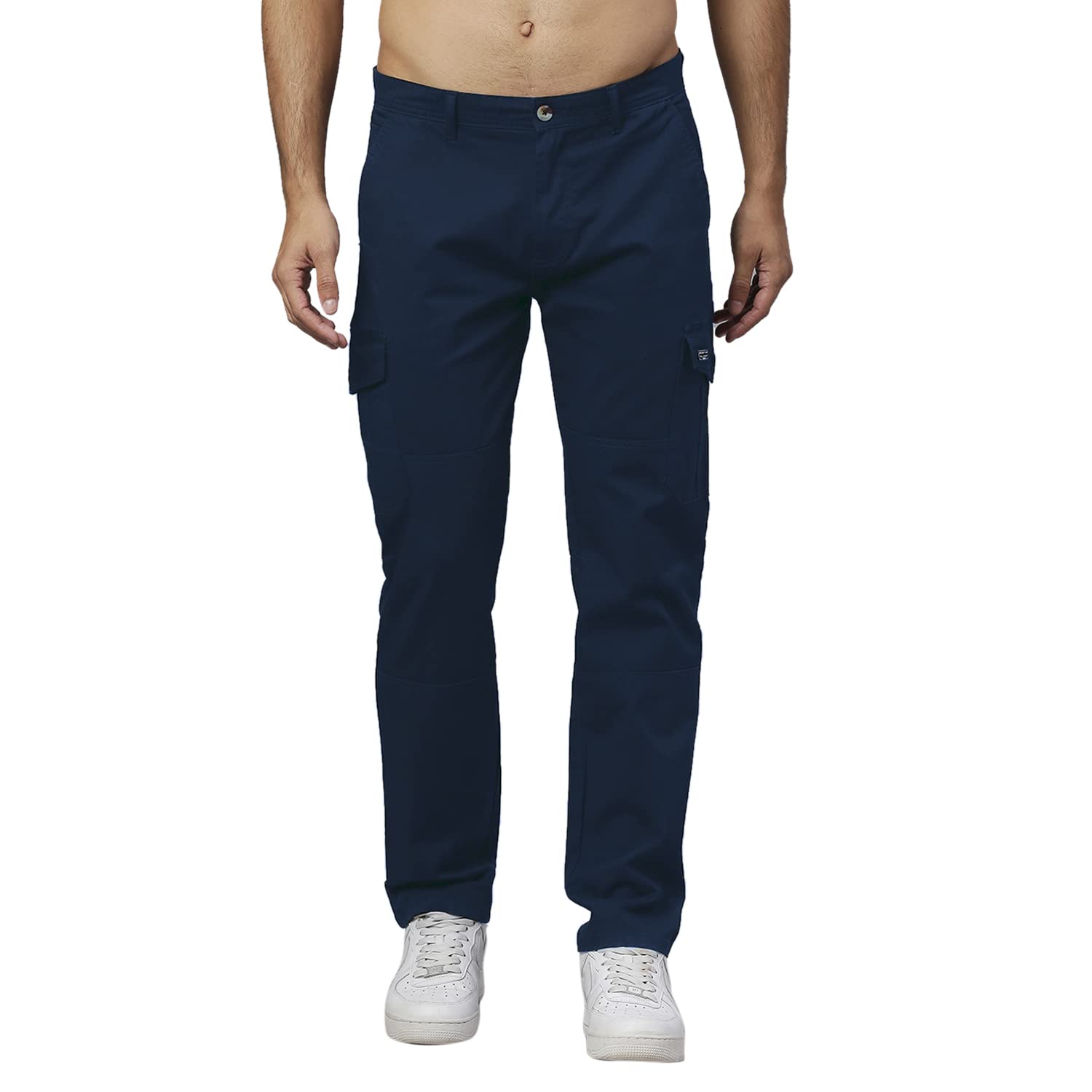 Thomas Scott Mens Solid Slim Fit Trouser Navy