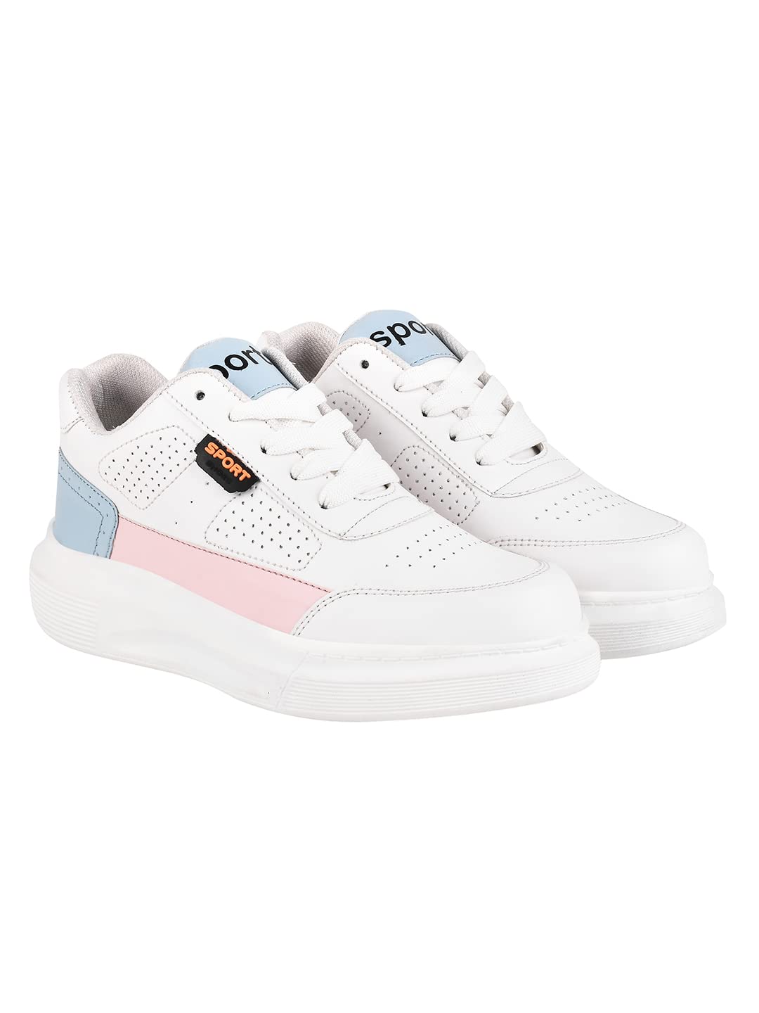 Shoetopia Smart Casual Comfortable White Sneakers For Women & Girls