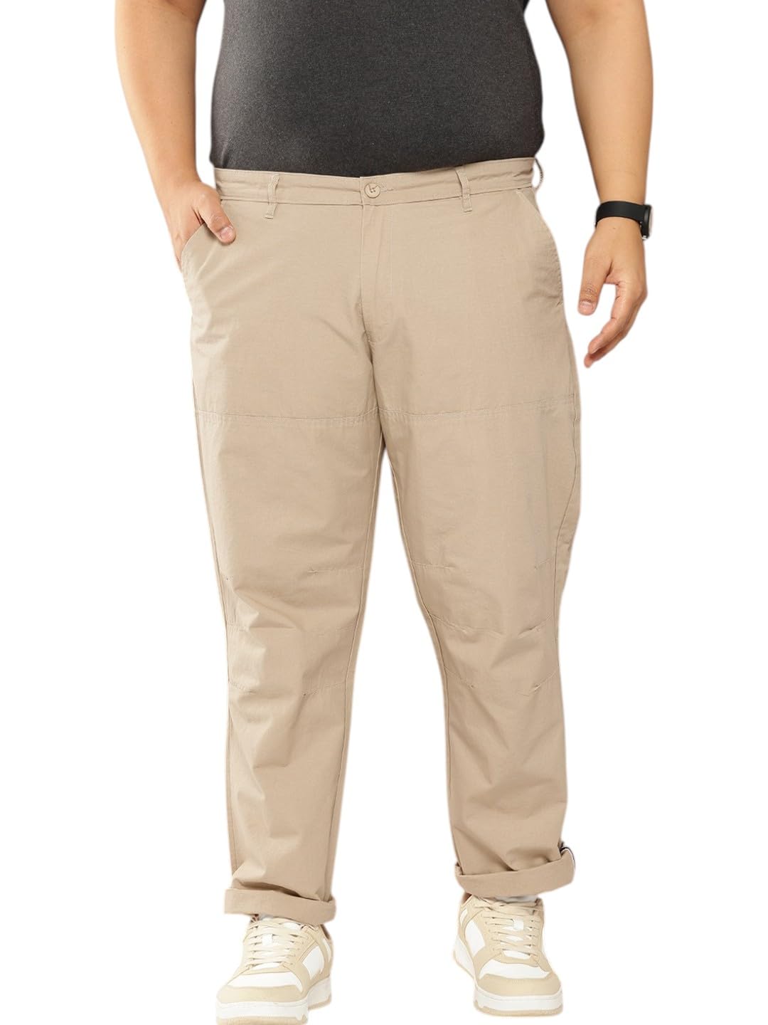 Thomas Scott Mens | Plus Size | Regular Fit | 100% Cotton | Breathable Fabric | Solid Color | Trouser | Chino | Casual Pants fo