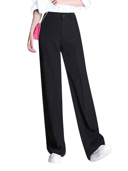 Toochki Trousers for Women | Womens High-Waisted Pant | Korean Style Trouser | Black | Bottom