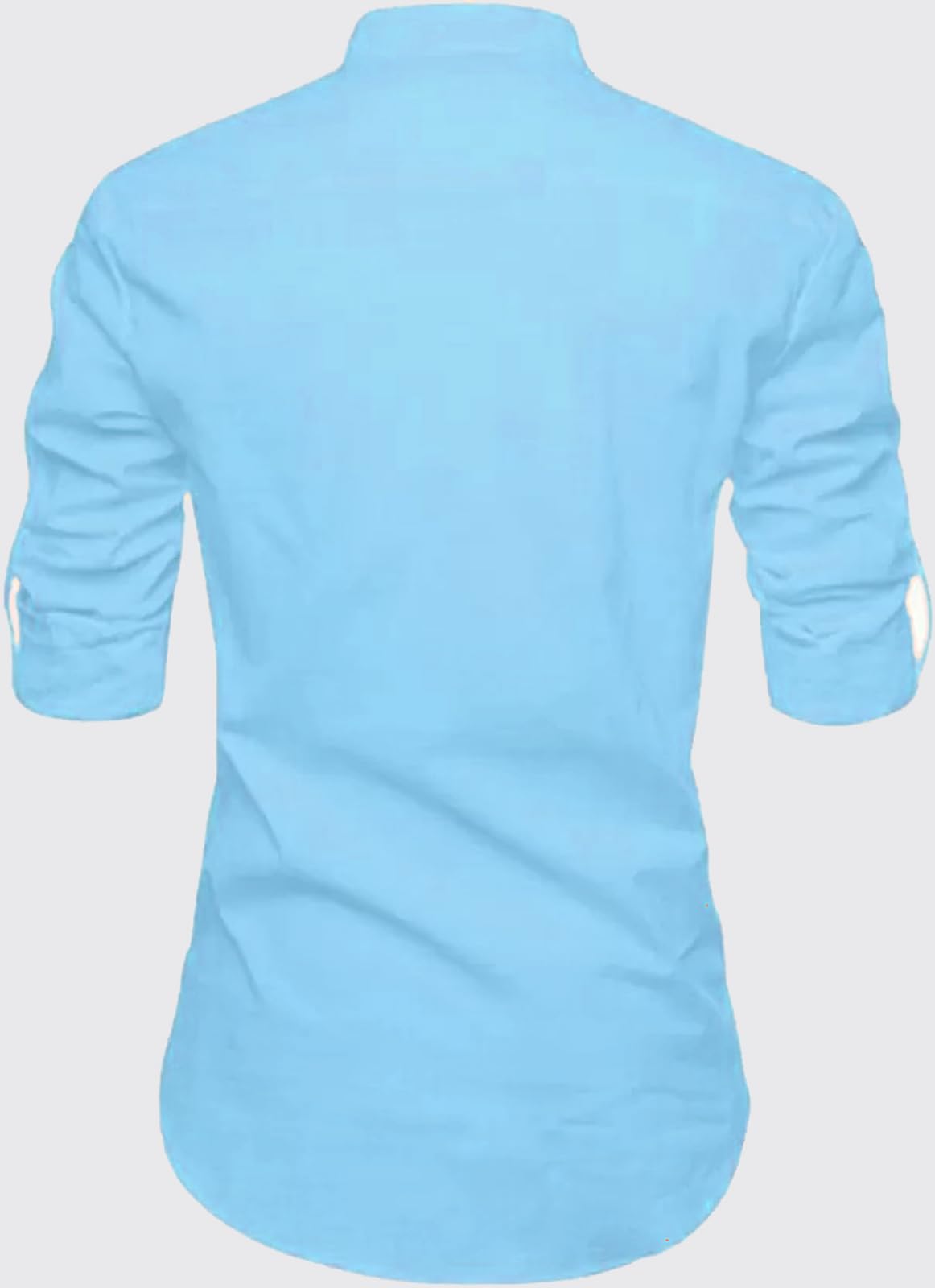 Deelmo Full Sleeve Short Kurta Shirt With A Trendy Mandarin Collar Crafted From A Premium Cotton Blend For Comfort Ideal For Men