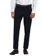 Turtle Men Ultra Slim Fit Blue Flat Front Solid Knitted Party Trouser