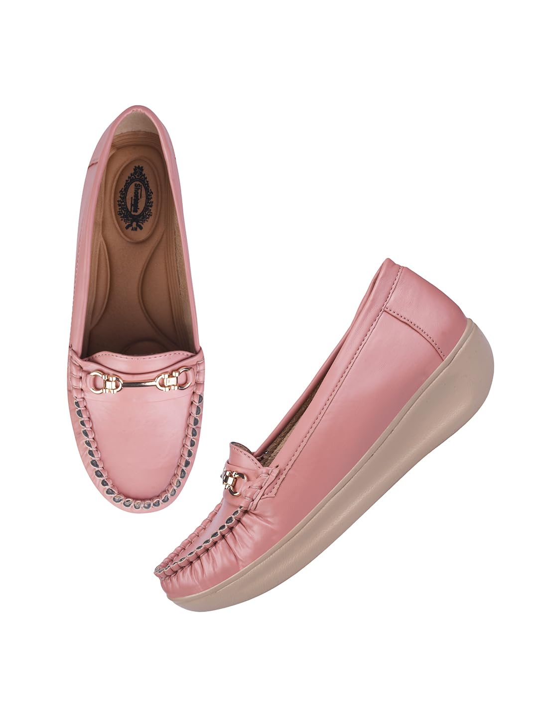 Shoetopia WomenS Flat Loafers Peach