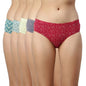 Enamor Stretchable Cotton Hipster Panties for Women Pack of 5, Full Coverage Grip Fit with Antimicrobial & Stain Release Technol