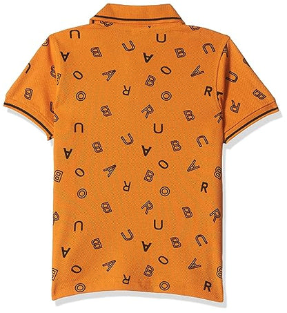 T2F Boys Cotton Regular Fit T-Shirt Yellow