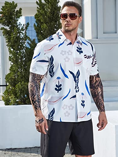Greciilooks Mens Rayon Casual Shirt Regular Fit Men Casual Shirt (White, Xx-Large)