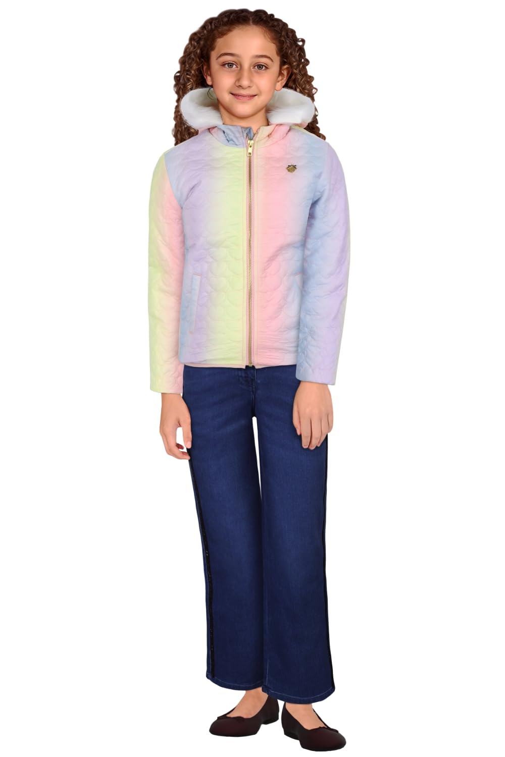 Allen Solly Girls Regular Fit Striped Jacket