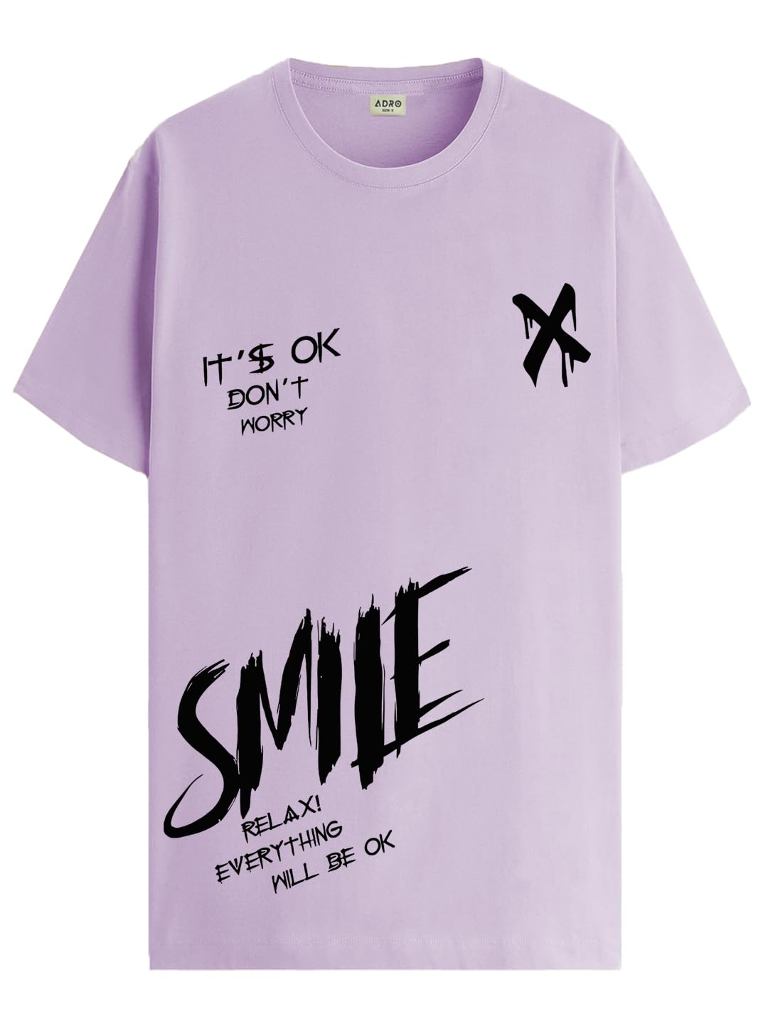 ADRO Mens Smile Printed Cotton T-Shirt_RN24-L2-SMILE-PU