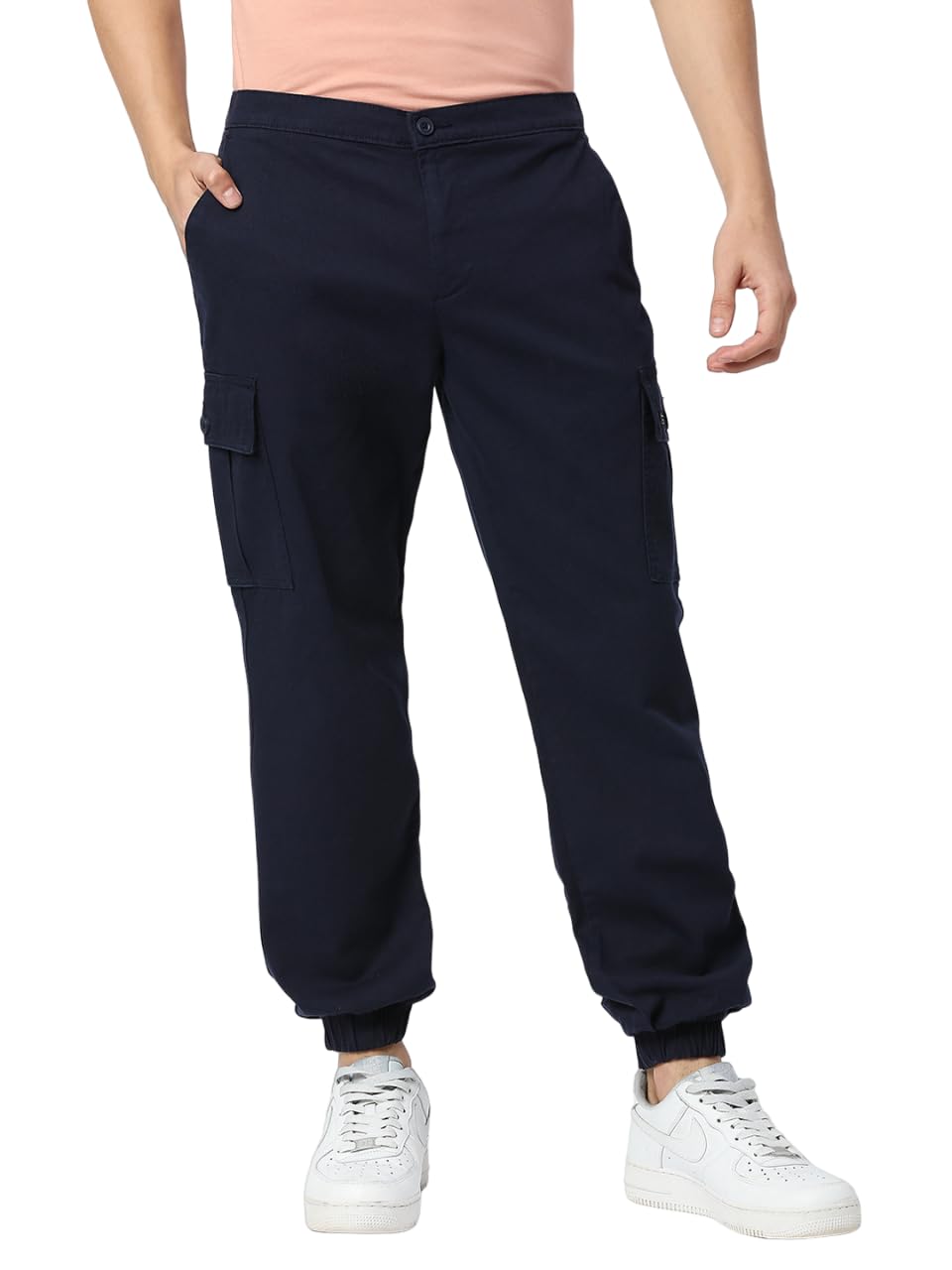 Thomas Scott Mens Solid Slim Fit Trouser Navy