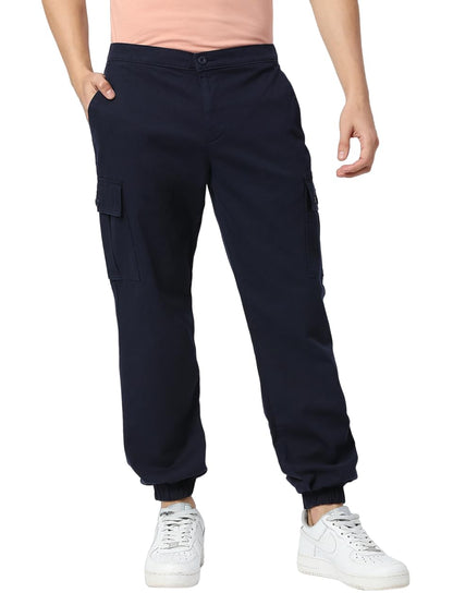 Thomas Scott Mens Solid Slim Fit Trouser Navy