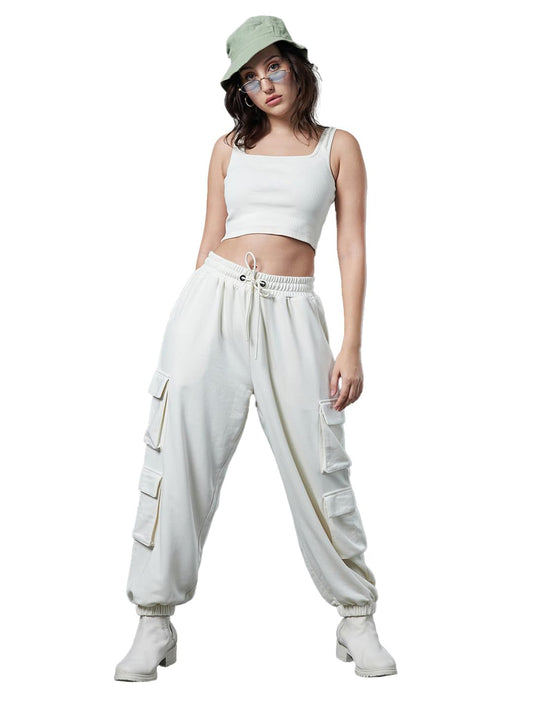 Bewakoof WomenS Solid Super Loose Fit Terry Co-Ordinates_628247_Beige_L