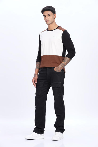ADRO Full Sleeve Tshirt for Men | Soft Cotton Tshirt for Men|Comfortable & Stylish Regular Fit Full Sleeve Round Neck Tshirt|FR2