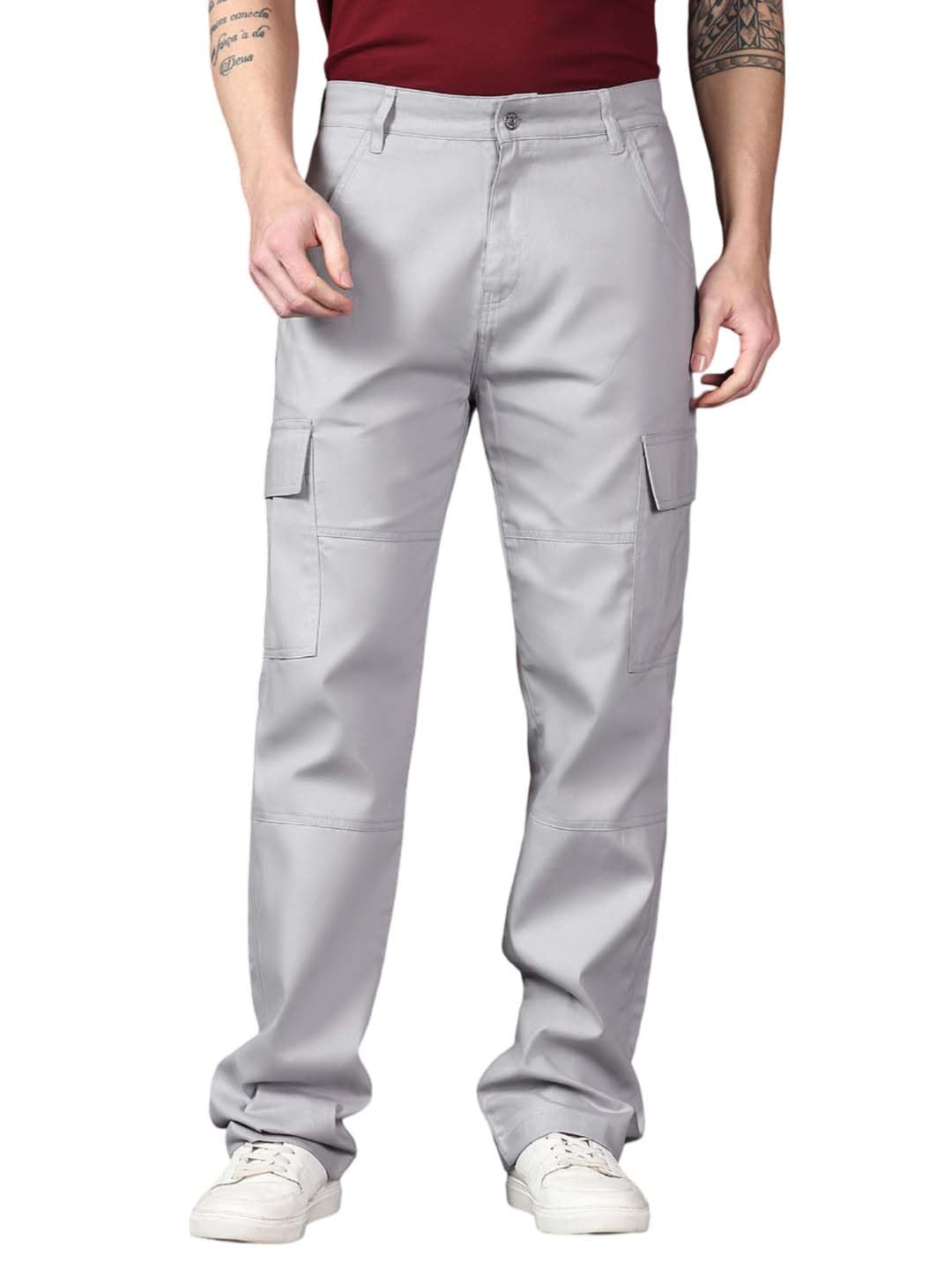 Kotty MenS Cargo Pants | Cotton Cargo Pants For Men | Comfortable & Stylish Cargos(Grey,28)