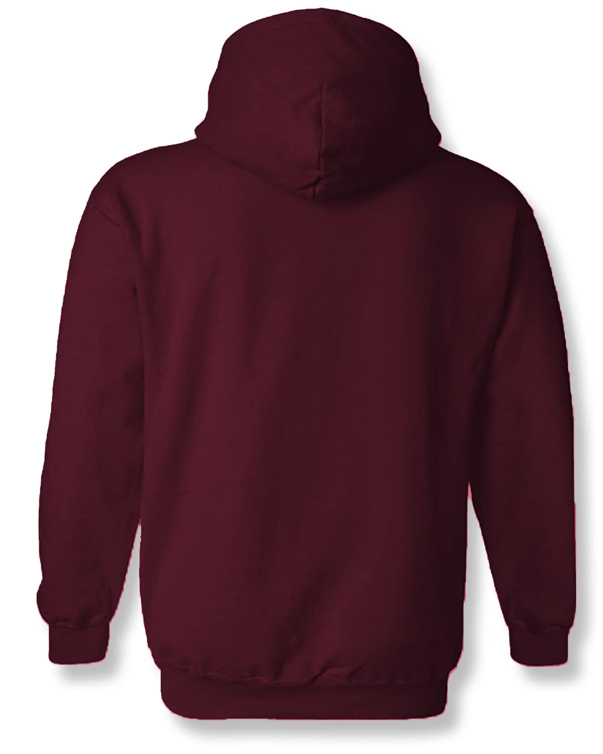 ADRO Men's Cotton Neck Hooded Sweatshirt (H22-1-PLN-MR_Maroon)
