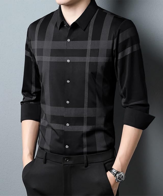 BE ACTIVE Mens Regular Fit Shirt (RF0037_Black