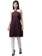 Aarika WomenS Georgette Skater Knee-Length Dress (Tp-W-M-12178_Purple_M)