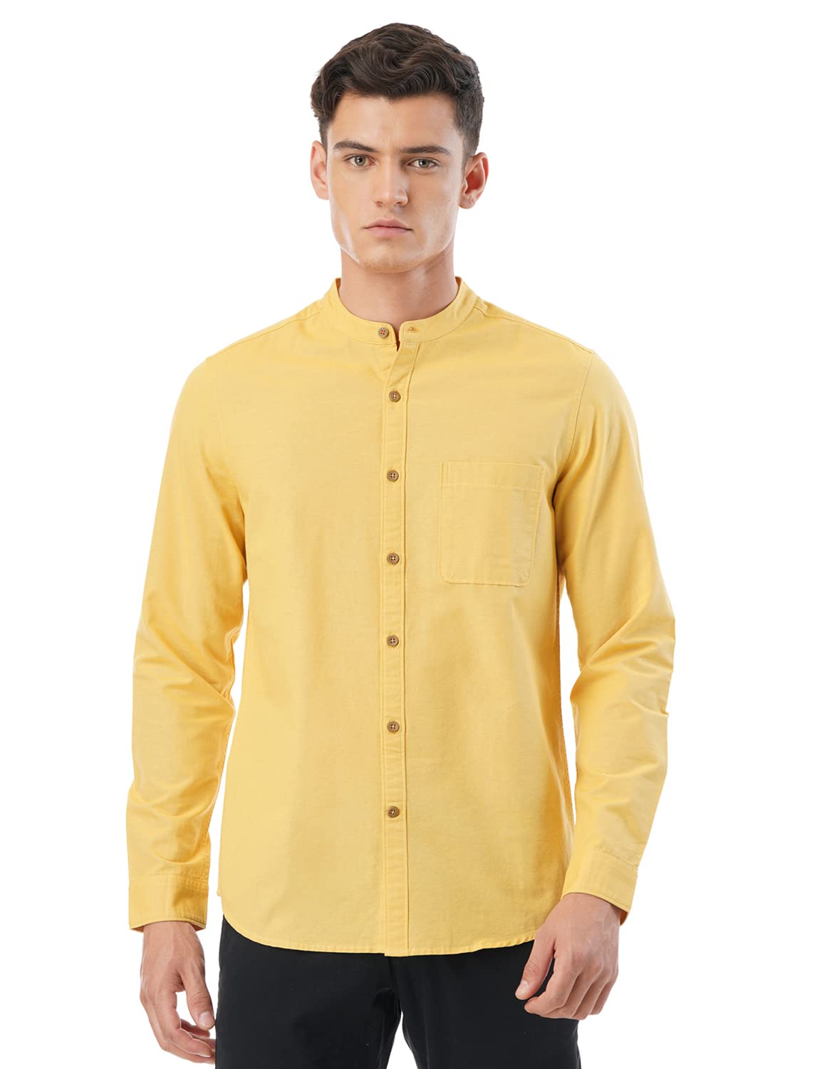 FYLTR Mens Solid Slim Fit 100% Cotton, Linen Look Casual Shirt