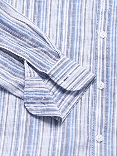 Dennis Lingo Blue MenS Slim Fit Casual Shirt