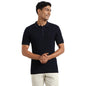 Nobero MenS Self Design Regular Fit Polo Shirt (1M-Twpo-R0015_Navy Blue