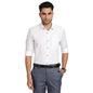 Turtle Men 100% Cotton Slim Fit White Jacquard Formal Shirt