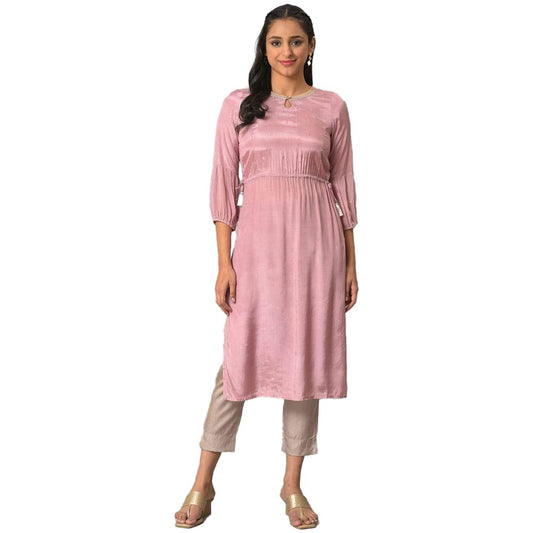 Aurelia WomenS Viscose Regular Kurta (23Fea13945-605333_Mauve