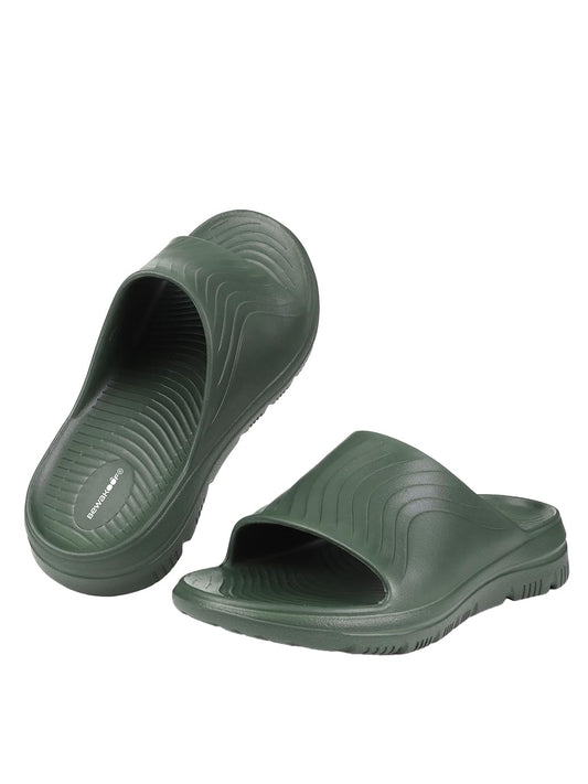 Bewakoof MenS Olive Green Eva Comfy Sliders_685409_Green_Uk9