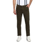 Dennis Lingo Solid Cotton Mens Casual Trouser, Tapered Fit, Mid Rise, Ankle Length Chinos Trousers Olive