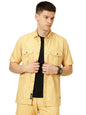 Thomas Scott Mens | Half Sleeve | Double Pockets | Solid | Regular Fit Plus Size | 100% Cotton | Spread Collar | Casual Shirts (