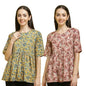 Pinkmint Tops for Women ll Combo Regular Fit Girls Tops ll Casual Wear (Pack of 2)