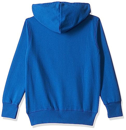T2F Cotton Hooded Neck Regular Fit Hoodie (Boys-SS_35_Royal Blue