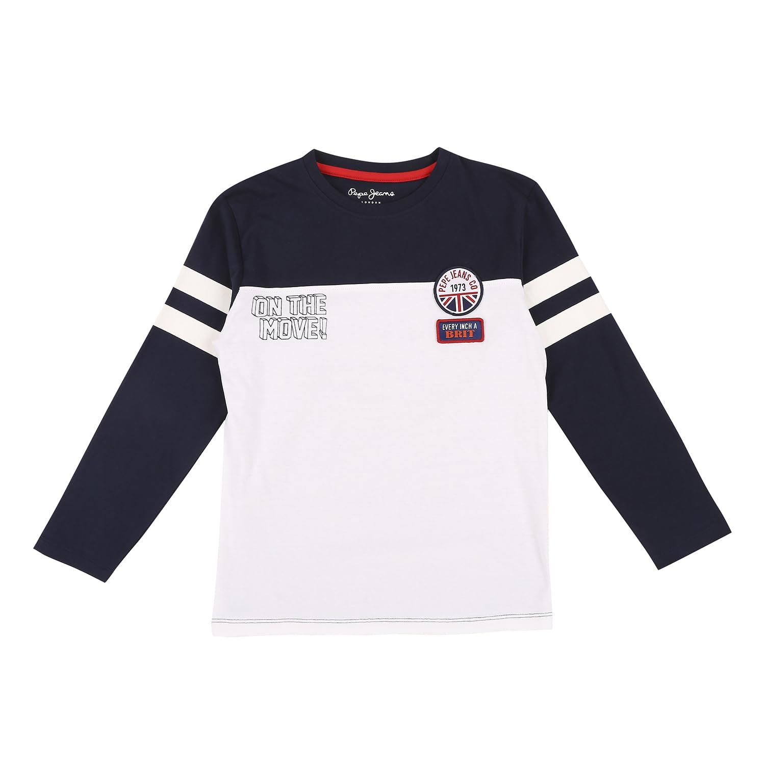 Pepe Jeans BoyS Printed Loose Fit T-Shirt (Pb503547_Navy 12)