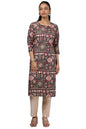 Soch Womens Black Rayon Ethnic Motifs Kurta