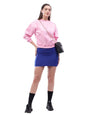 Kotty WomenS Fleece Sweatshirt Solid Pattern With Classic Round Neck(Pink,S)