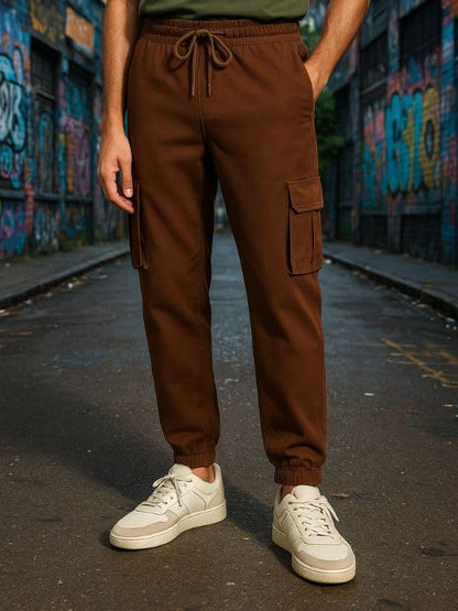 Nobero MenS Regular Sweatpants (1M-Bwjg-R0150-Et_Mocha Bisque